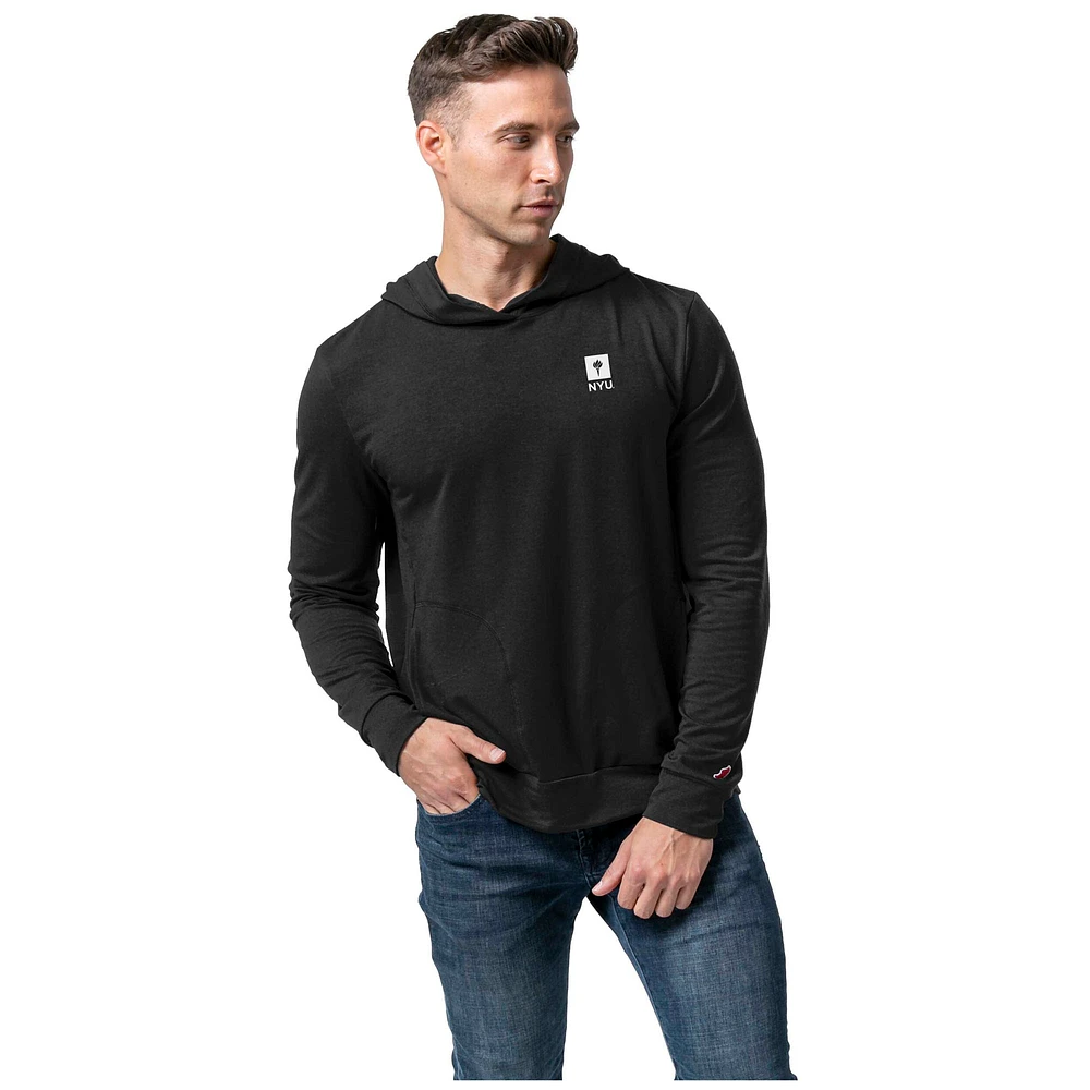 Men's League Collegiate Wear Black NYU Violets All-Day Pullover Hoodie