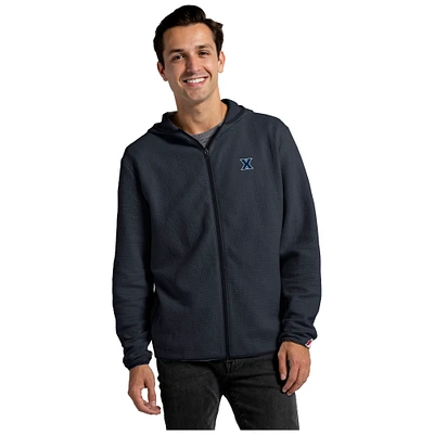 Men's League Collegiate Wear Navy Xavier Musketeers Summit Full-Zip Hoodie