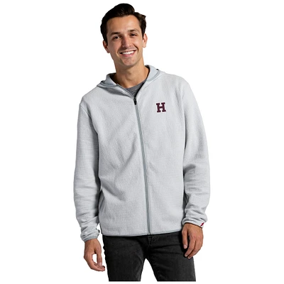 Men's League Collegiate Wear Gray Harvard Crimson Summit Full-Zip Hoodie