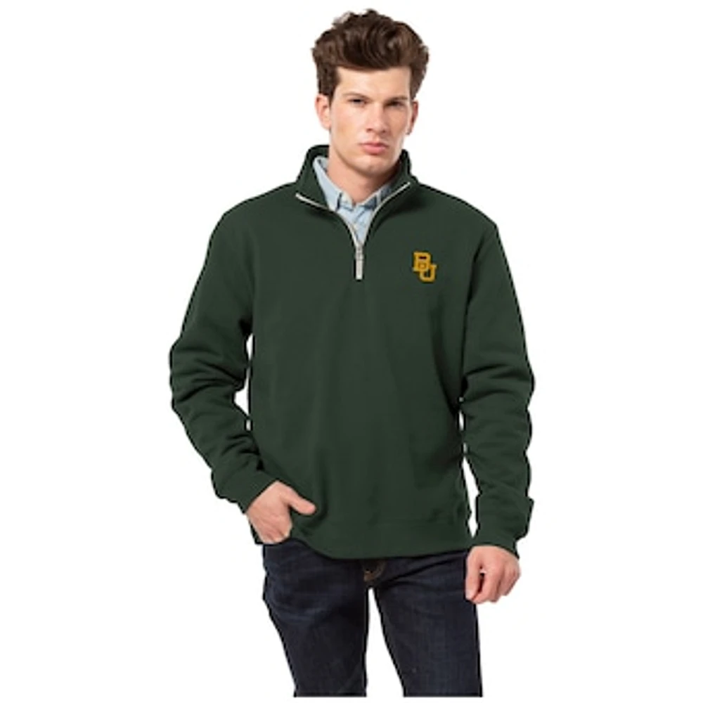 Men's League Collegiate Wear Green Baylor Bears Essentials Fleece 2.0 Quarter-Zip Jacket