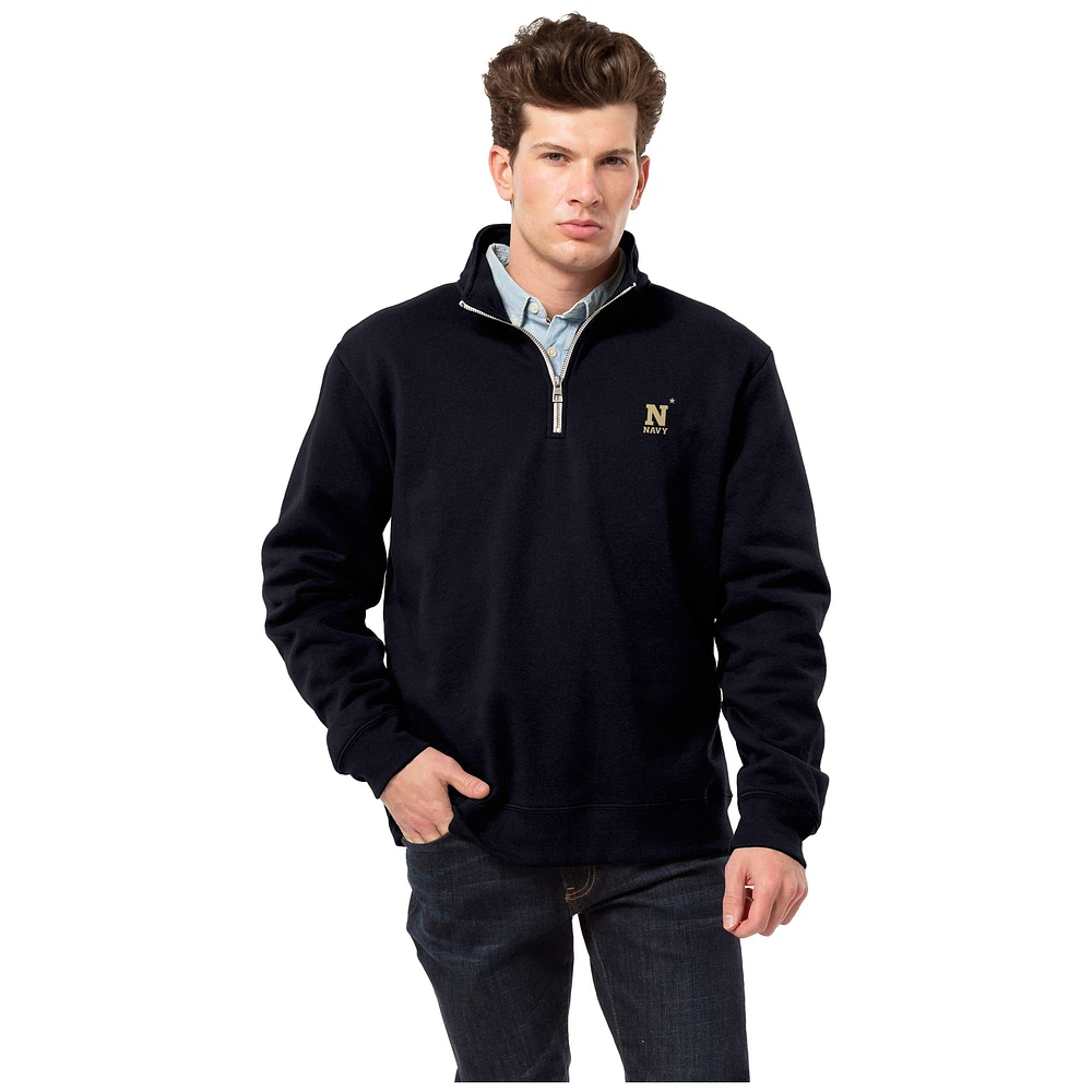 Men's League Collegiate Wear Navy Midshipmen Essentials Fleece 2.0 Quarter-Zip Jacket