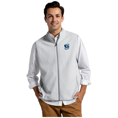 Men's League Collegiate Wear Gray Creighton Bluejays Summit Full-Zip Vest
