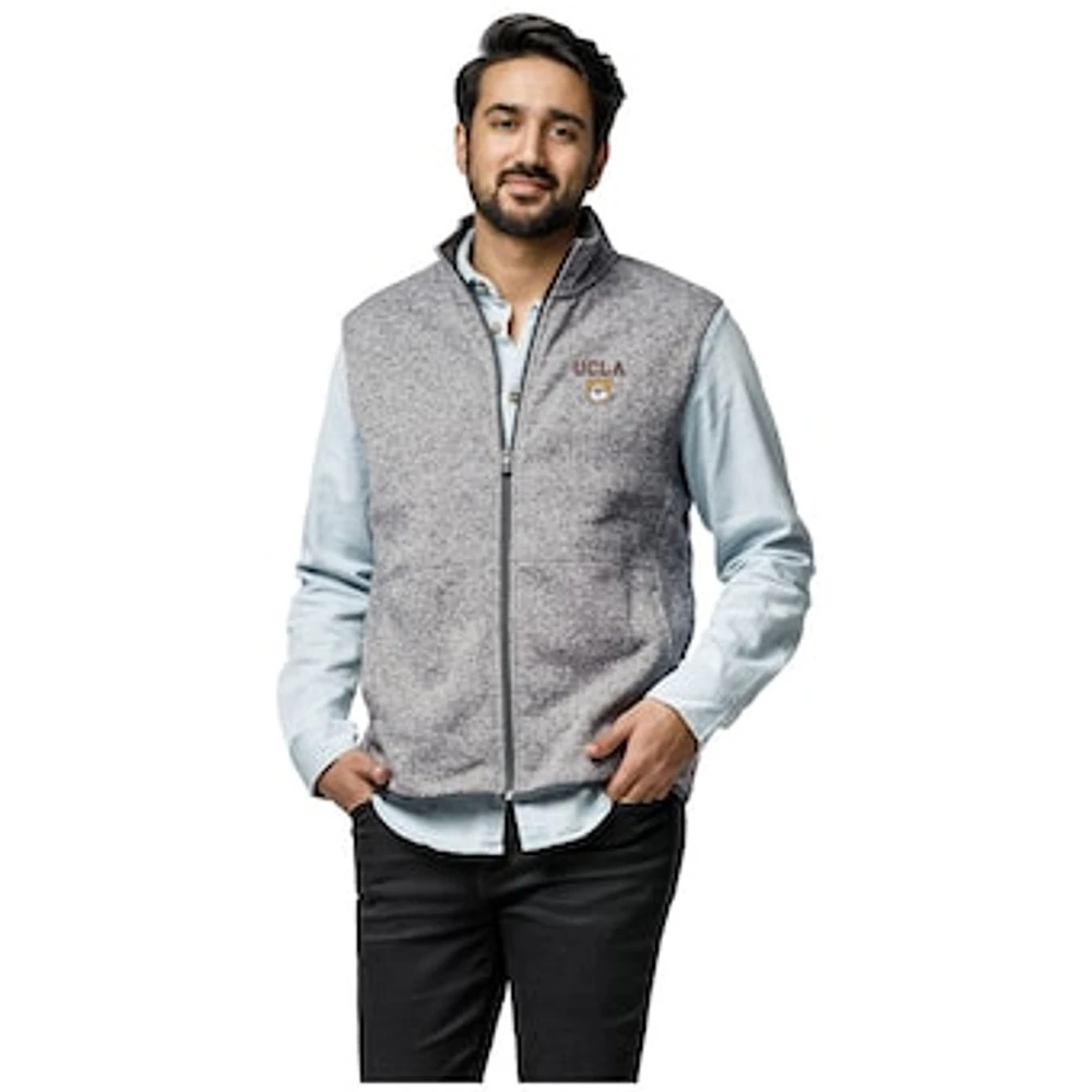 Men's League Collegiate Wear Heather Gray UCLA Bruins Saranac Full-Zip Vest