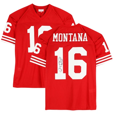 Joe Montana San Francisco 49ers Autographed Scarlet Mitchell & Ness Authentic Jersey with "Joe Cool" Inscription