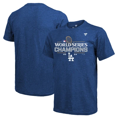 Men's Fanatics Royal Los Angeles Dodgers 2024 World Series Champions Locker Room Jersey Tri-Blend T-Shirt