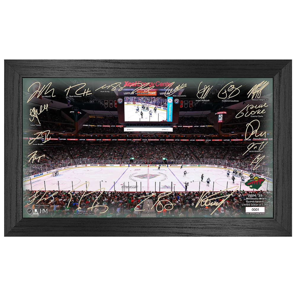 Highland Mint Minnesota Wild 2024-2025 Signature Rink Print