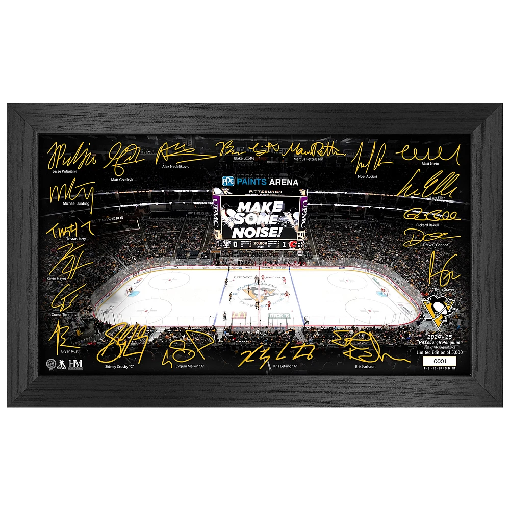 Highland Mint Pittsburgh Penguins 2024-2025 Signature Rink Print