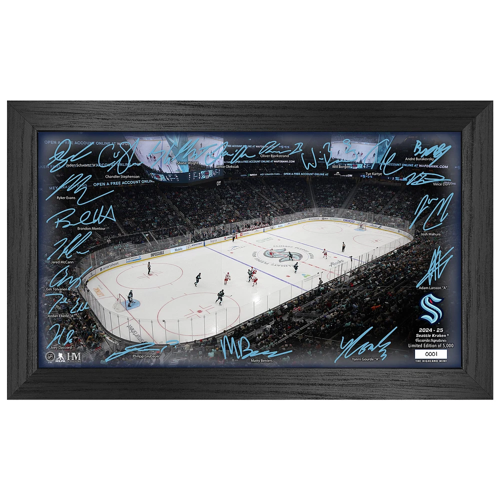 Highland Mint Seattle Kraken 2024-2025 Signature Rink Print
