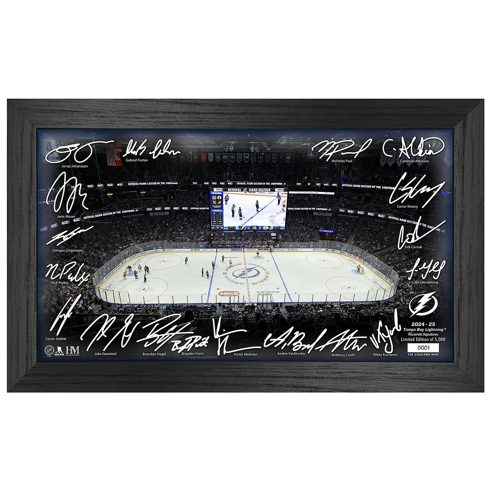 Highland Mint Tampa Bay Lightning 2024-2025 Signature Rink Print