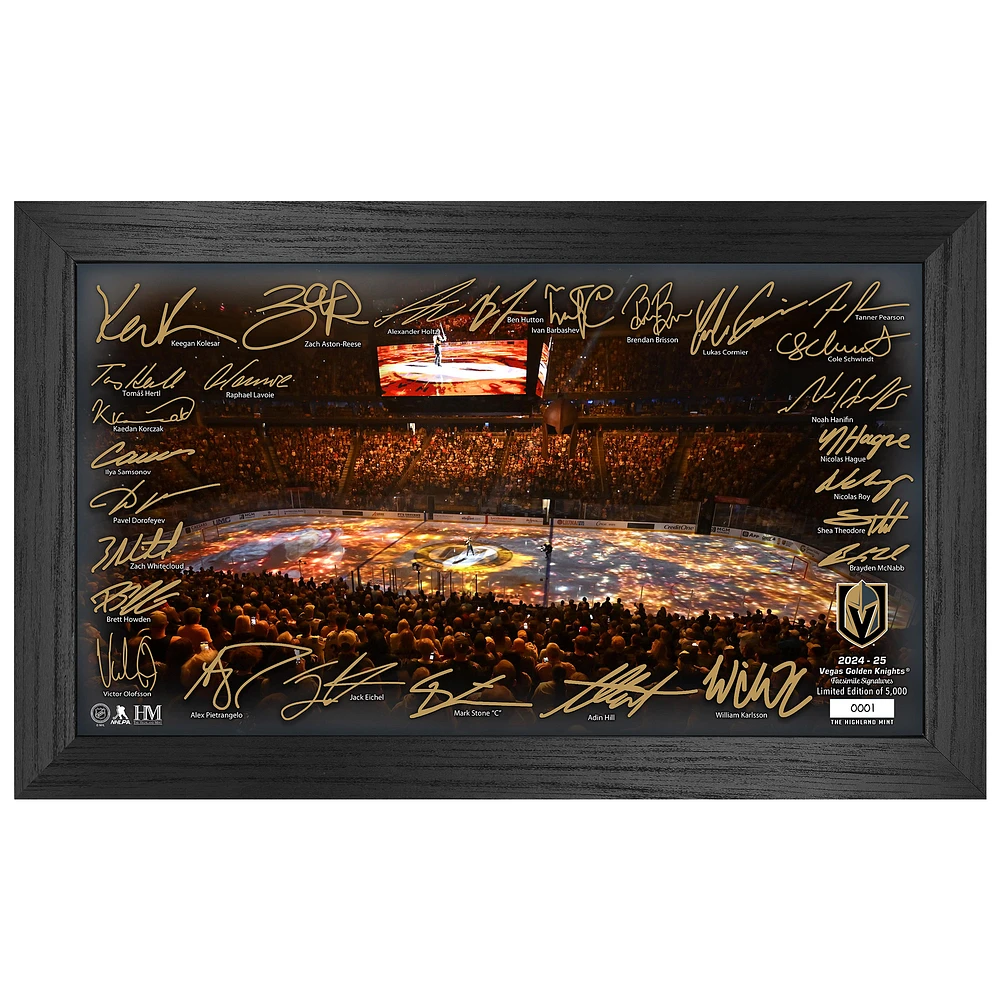 Highland Mint Vegas Golden Knights 2024-2025 Signature Rink Print