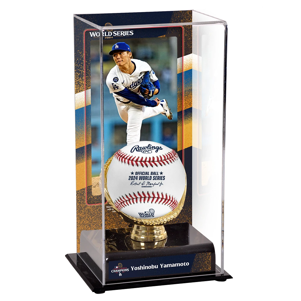 Yoshinobu Yamamoto Los Angeles Dodgers 2024 World Series Champions Sublimated Display Case with Image