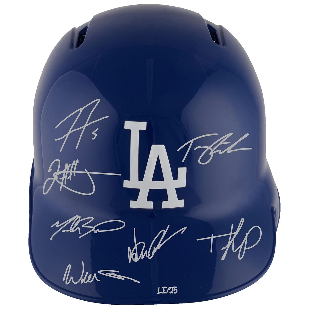 Los Angeles Dodgers Autographed 2024 World Series Champions Rawlings Replica Batting Helmet with At Least 7 Signatures - Limited Edition of 25