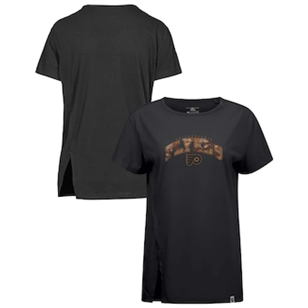 Women's Levelwear Black Philadelphia Flyers Desert Camo Influx Decoy T-Shirt