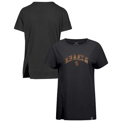 Women's Levelwear Black Seattle Kraken Desert Camo Influx Decoy T-Shirt