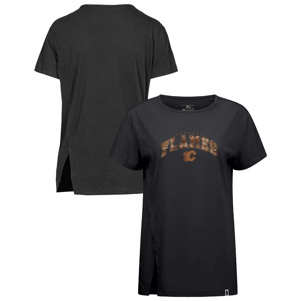Women's Levelwear Black Calgary Flames Desert Camo Influx Decoy T-Shirt