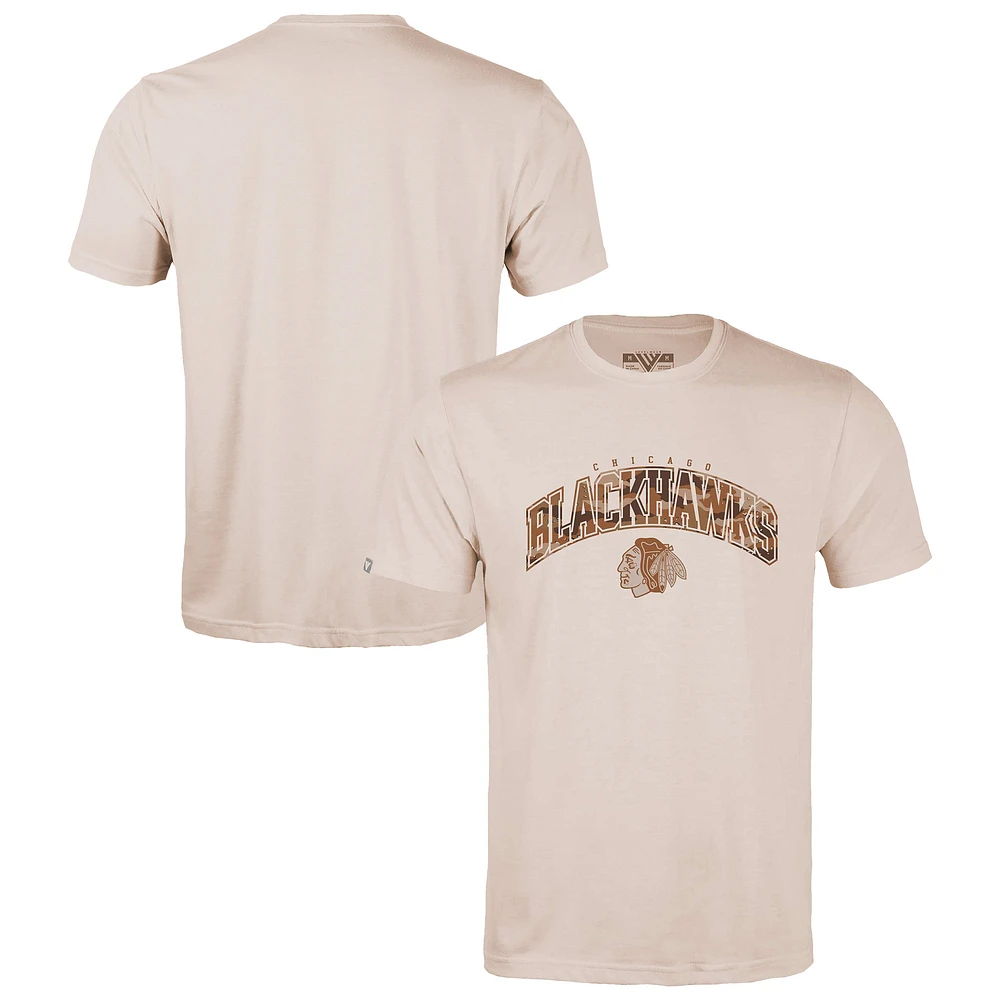 Men's Levelwear Khaki Chicago Blackhawks Desert Camo Richmond Decoy T-Shirt