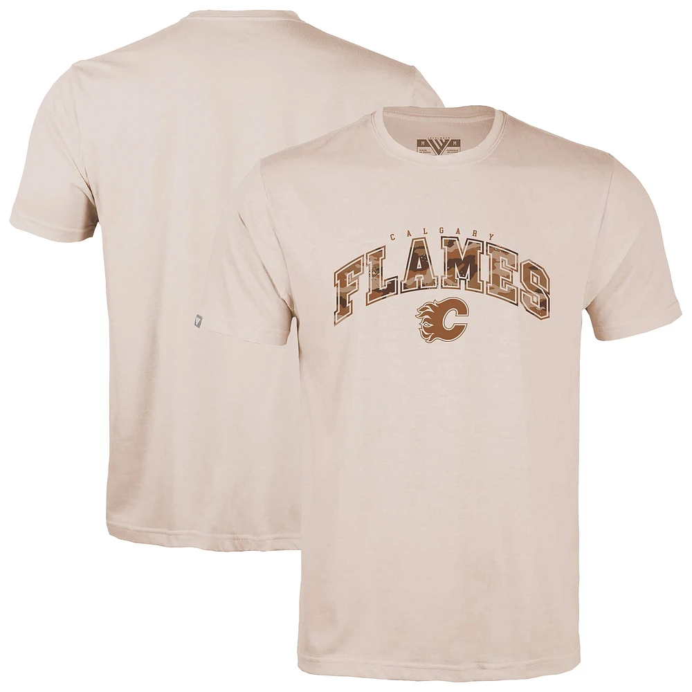 Men's Levelwear Khaki Calgary Flames Desert Camo Richmond Decoy T-Shirt