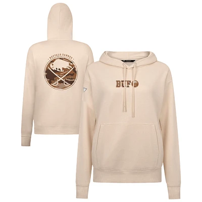 Women's Levelwear Khaki Buffalo Sabres Desert Camo Adorn Battalion Pullover Hoodie