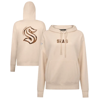 Women's Levelwear Black Seattle Kraken Desert Camo Adorn Battalion Pullover Hoodie