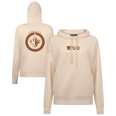 Women's Levelwear Khaki Winnipeg Jets Desert Camo Adorn Battalion Pullover Hoodie