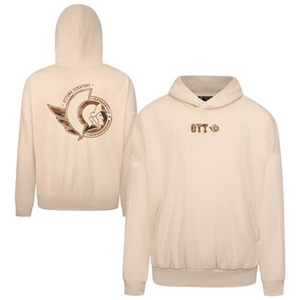 Men's Levelwear Khaki Ottawa Senators Pullover Hoodie