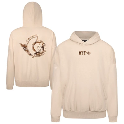 Men's Levelwear Khaki Ottawa Senators Pullover Hoodie
