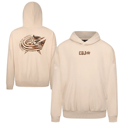 Men's Levelwear Khaki Columbus Blue Jackets Pullover Hoodie