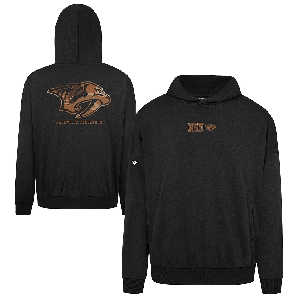 Men's Levelwear Black Nashville Predators Pullover Hoodie