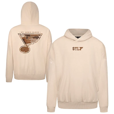 Men's Levelwear Khaki St. Louis Blues Pullover Hoodie