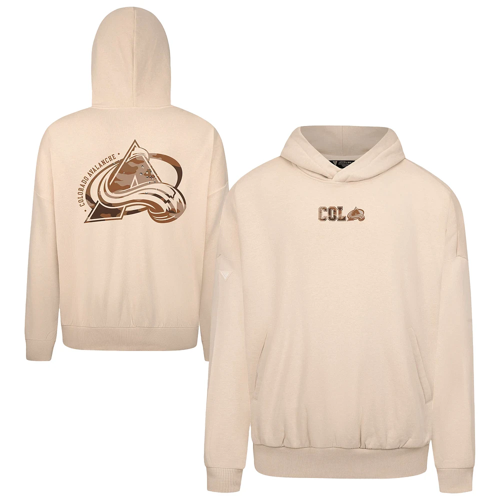 Men's Levelwear Khaki Colorado Avalanche Pullover Hoodie