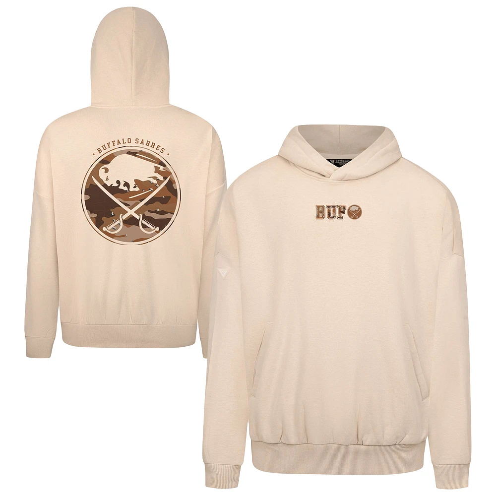 Men's Levelwear Khaki Buffalo Sabres Pullover Hoodie