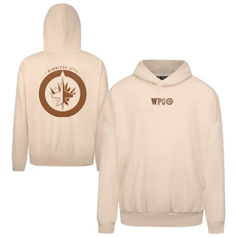 Men's Levelwear Khaki Winnipeg Jets Pullover Hoodie