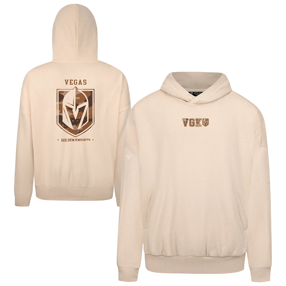 Men's Levelwear Khaki Vegas Golden Knights Pullover Hoodie