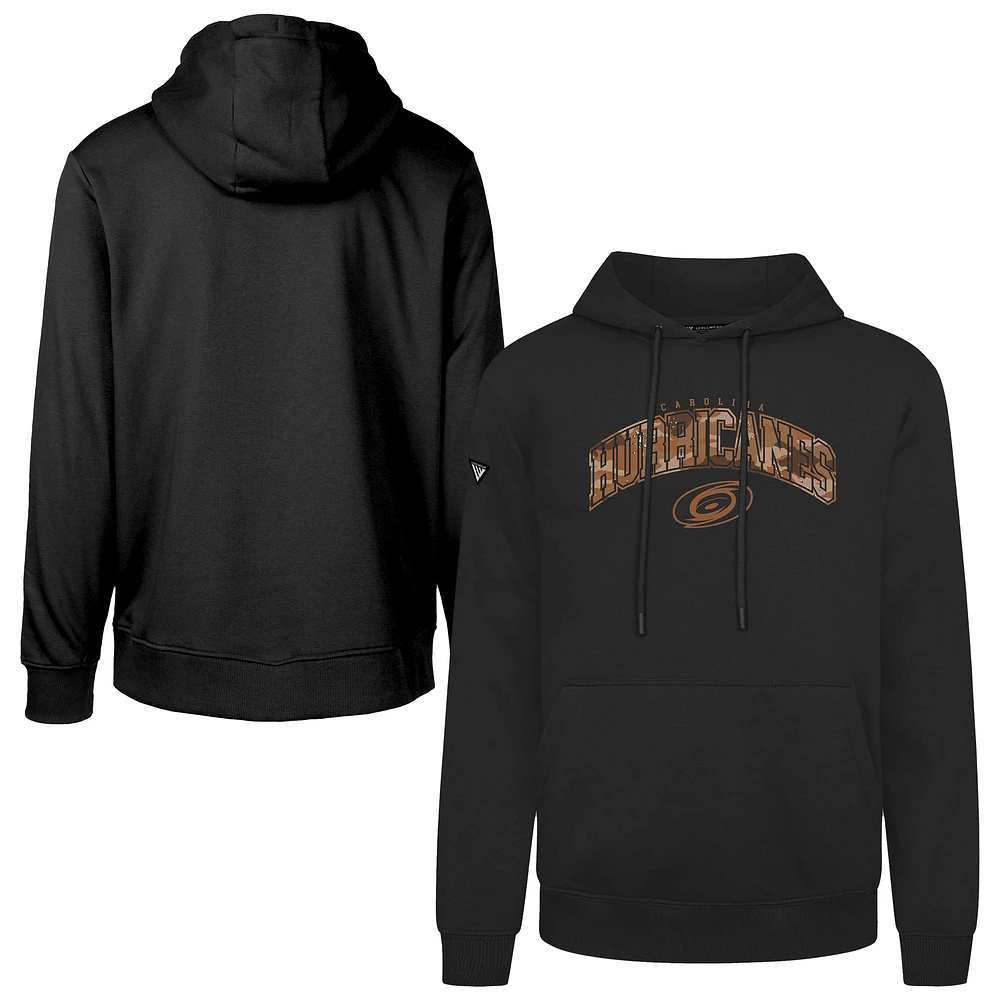 Men's Levelwear Black Carolina Hurricanes Pullover Hoodie