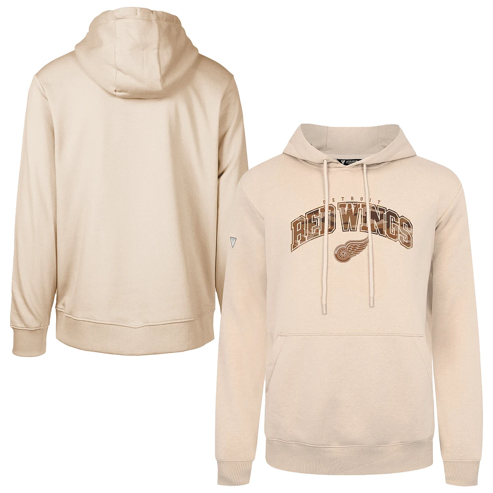 Men's Levelwear Khaki Detroit Red Wings Pullover Hoodie