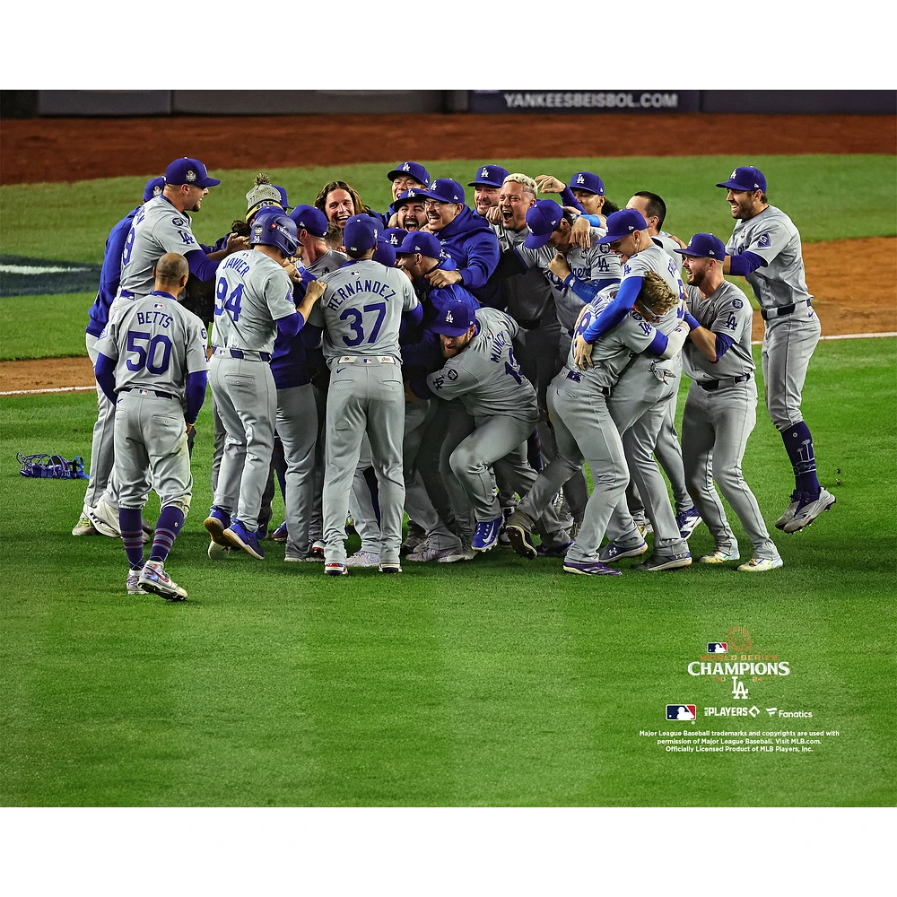 Los Angeles Dodgers Unsigned 2024 World Series Champions Dogpile Photograph