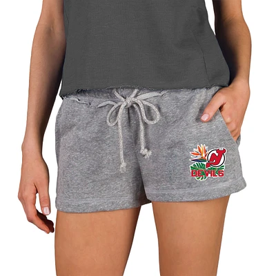 Women's Concepts Sport Gray New Jersey Devils Mainstream Terry Shorts