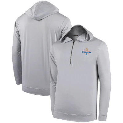 Men's White Los Angeles Dodgers 2024 World Series Champions Seabreeze Half-Zip Hoodie