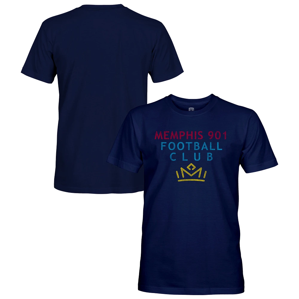 Men's 1863FC Navy Memphis 901 FC Short Sleeve Cotton T-Shirt
