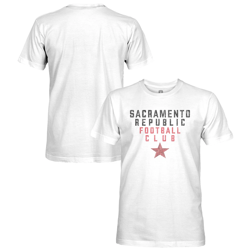 Men's 1863FC White Sacramento Republic FC Short Sleeve Cotton T-Shirt