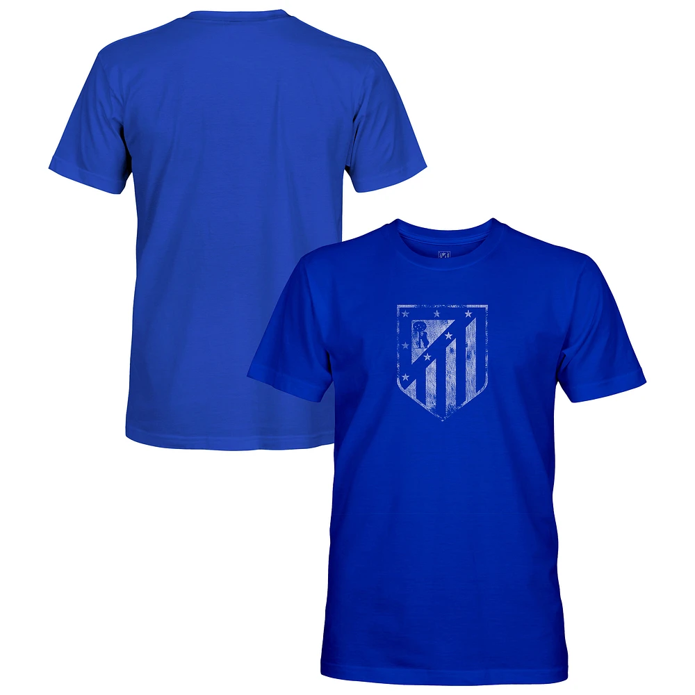 Men's 1863FC Blue Atletico de Madrid Badge Short Sleeve T-Shirt