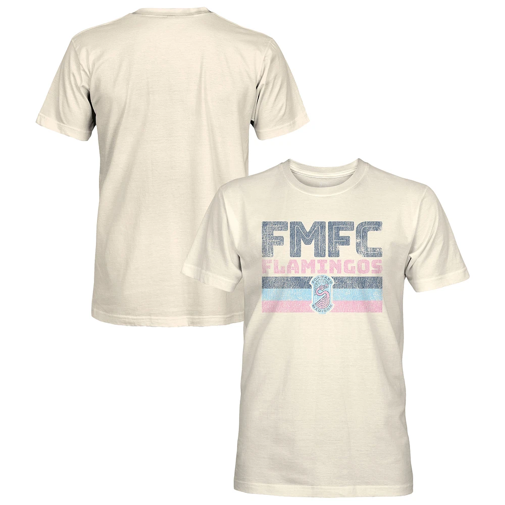 Men's 1863FC Tan Forward Madison FC Retro Stripes Short Sleeve T-Shirt