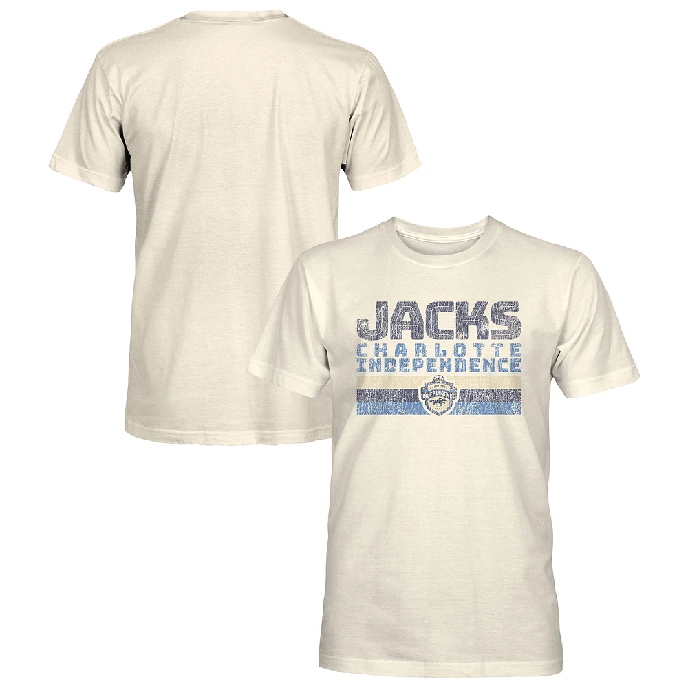 Men's 1863FC Tan Charlotte Independence Retro Stripes Short Sleeve T-Shirt
