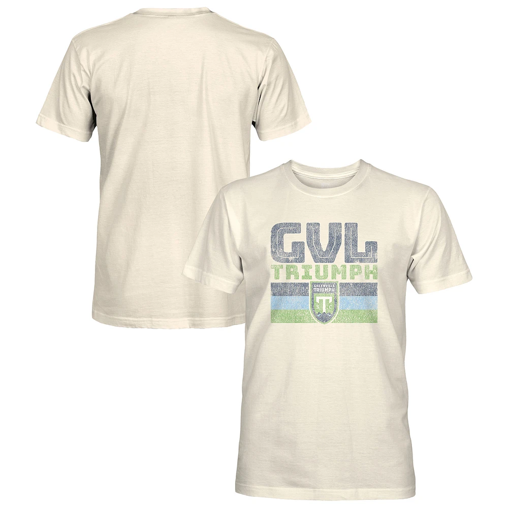 Men's 1863FC Tan Greenville Triumph Retro Stripes Short Sleeve T-Shirt