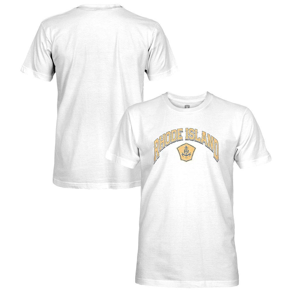 Men's 1863FC White Rhode Island FC Retro Wordmark Short Sleeve T-Shirt