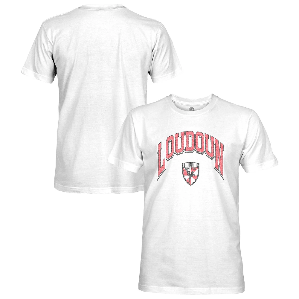 Men's 1863FC White Loudoun United FC Retro Wordmark Short Sleeve T-Shirt