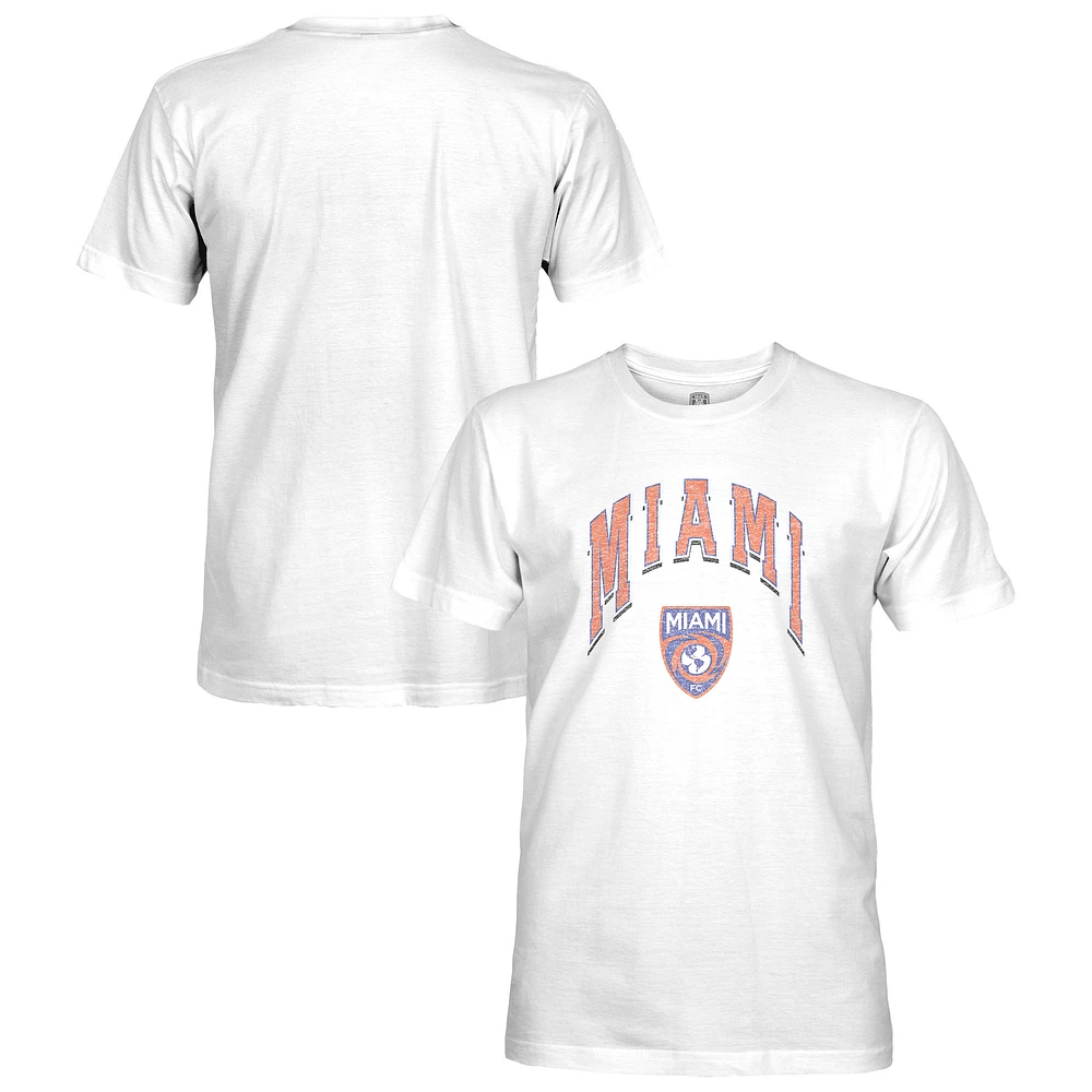 Men's 1863FC White Miami FC Retro Wordmark Short Sleeve T-Shirt