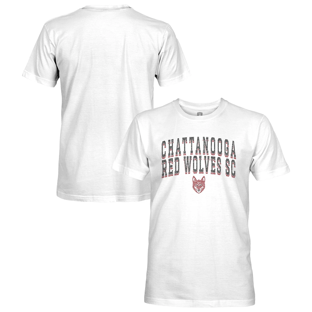 Men's 1863FC White Chattanooga Red Wolves Retro Wordmark T-Shirt