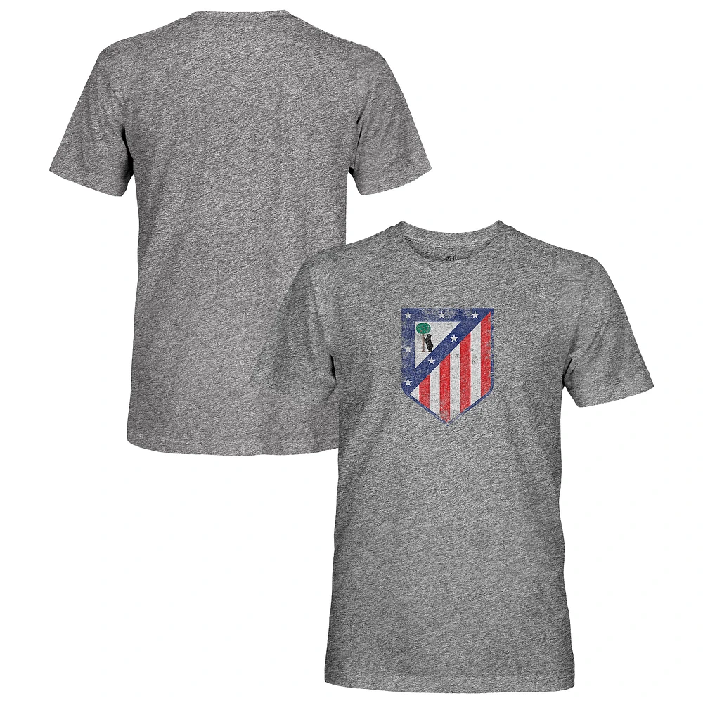 Men's 1863FC Heather Gray Atletico de Madrid Vintage Tri-Blend T-Shirt