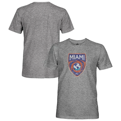Men's 1863FC Heather Gray Miami FC Vintage Tri-Blend T-Shirt